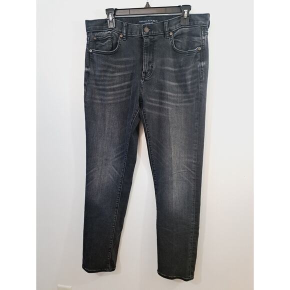 Banana Republic Men's Slim Fit Travelers Jeans Gray Wash Size 34X32 - Picture 1 of 6